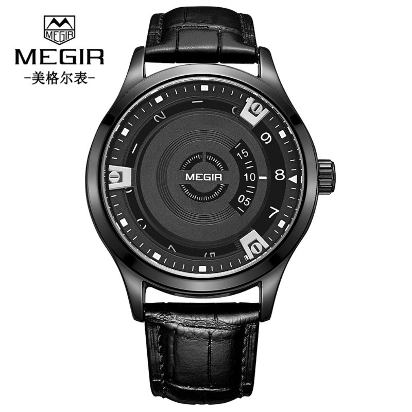 Luxury Watch Leather - MEGIR Men Watches Luxury Leather Strap