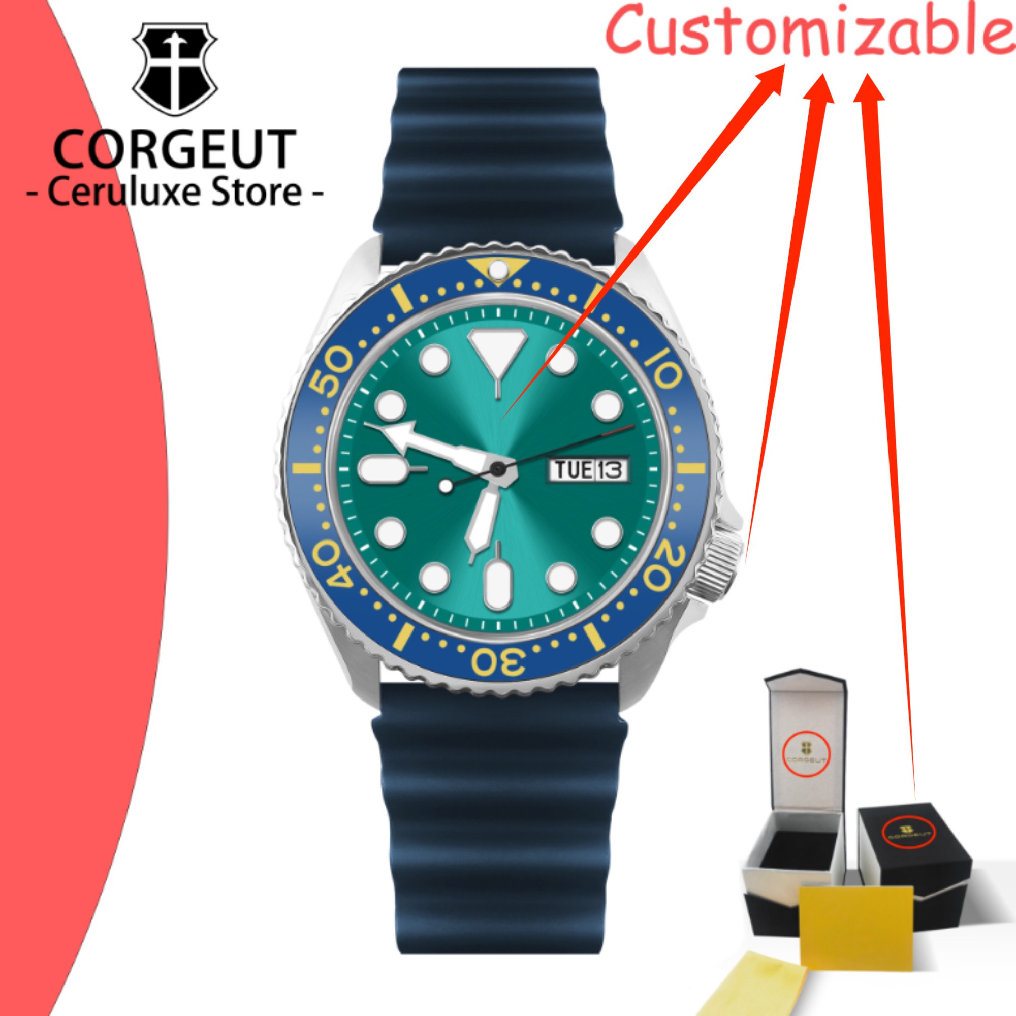 CUSTOM Logo Vintage Diver Watc - đánh giá và giá Luxury Watch Display