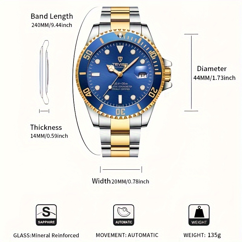 TEVISE New Men Mechanical Wris - đánh giá và giá Luxury Watch Store