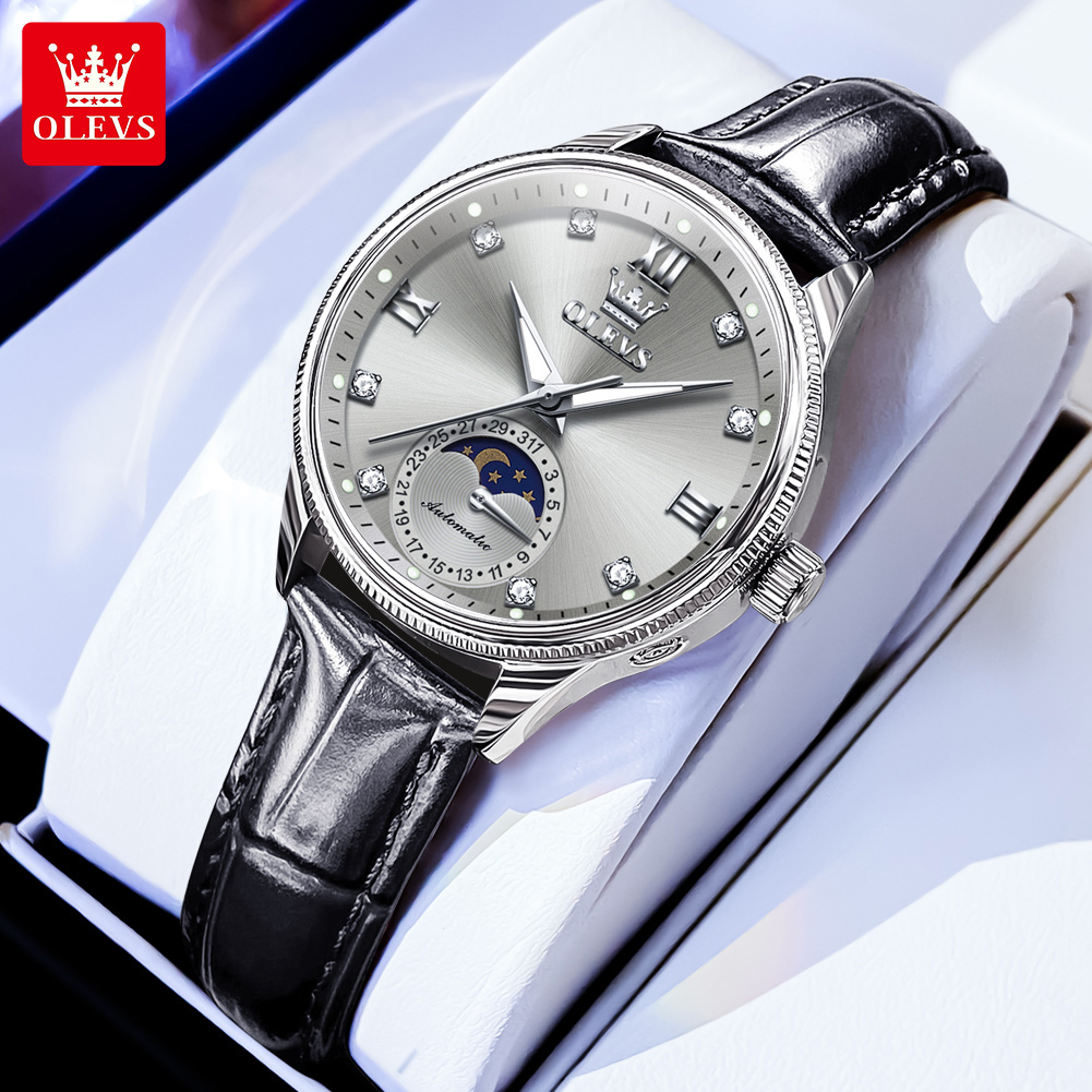 OLEVS Moon Phase Fashion Women - đánh giá và giá Luxury Watch Time