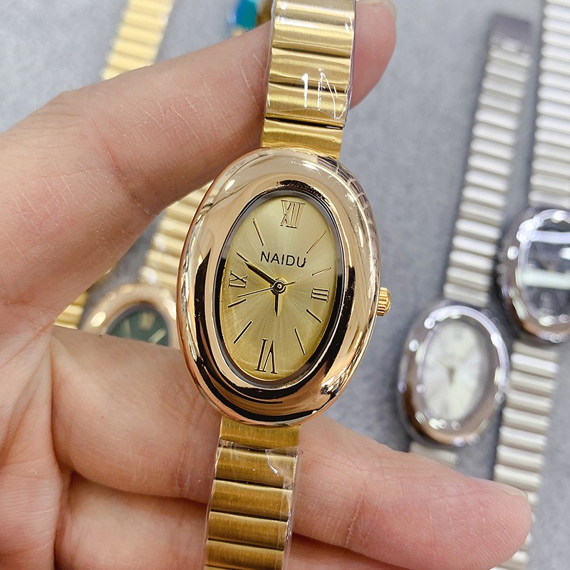 Luxury Brand Gold Oval Women Q - đánh giá và giá Luxury Watch Green