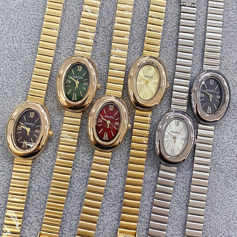 Luxury Brand Gold Oval Women Q - đánh giá và giá Luxury Watch Green