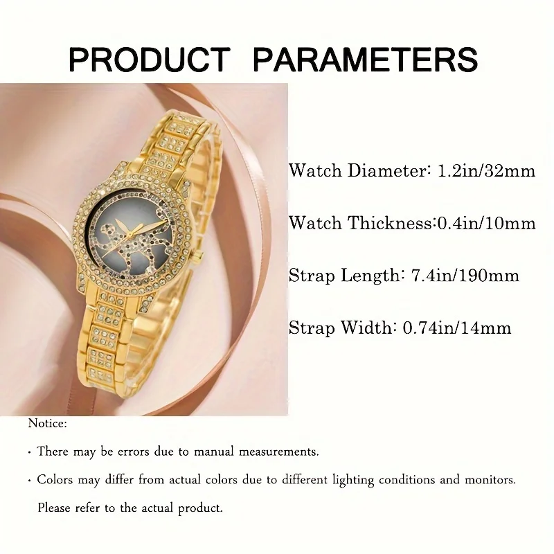 5pcs/set Women's Watch Cheetah - đánh giá và giá Luxury Watch Gift For Her