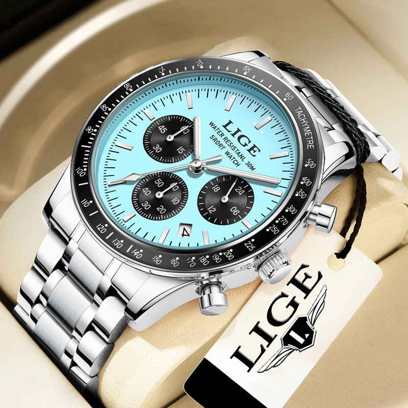 LIGE Top Brand Luxury New Men  - đánh giá và giá Luxury Watch Collection Box