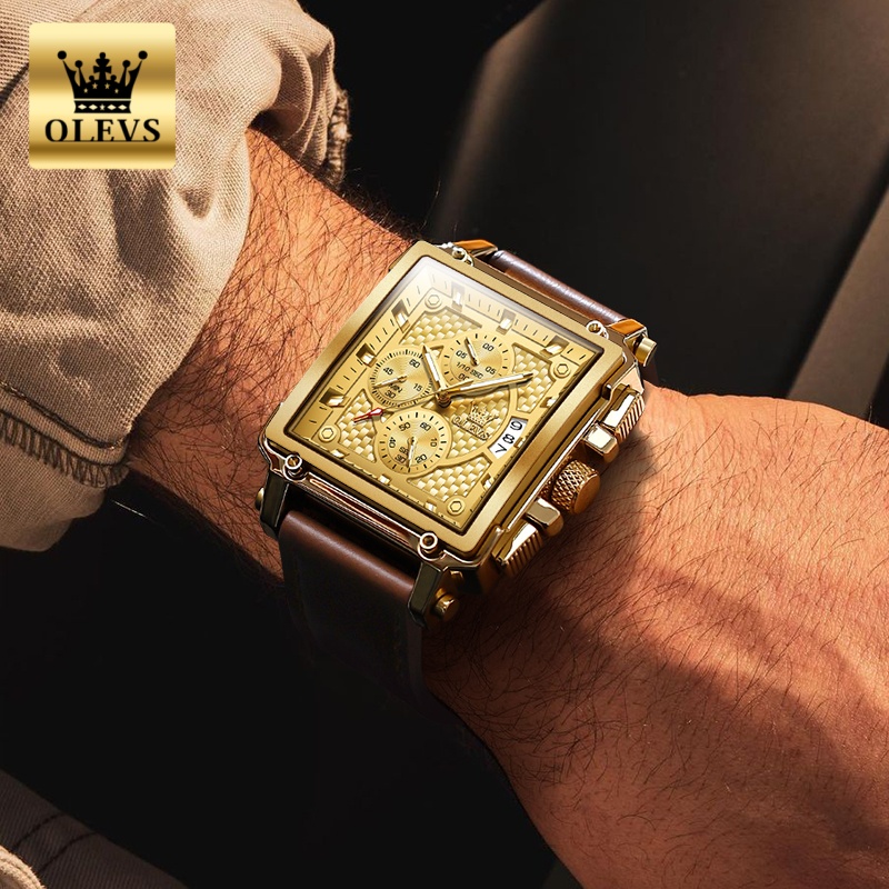 OLEVS Brand Mens Watches Water - đánh giá và giá Luxury Watch Leather