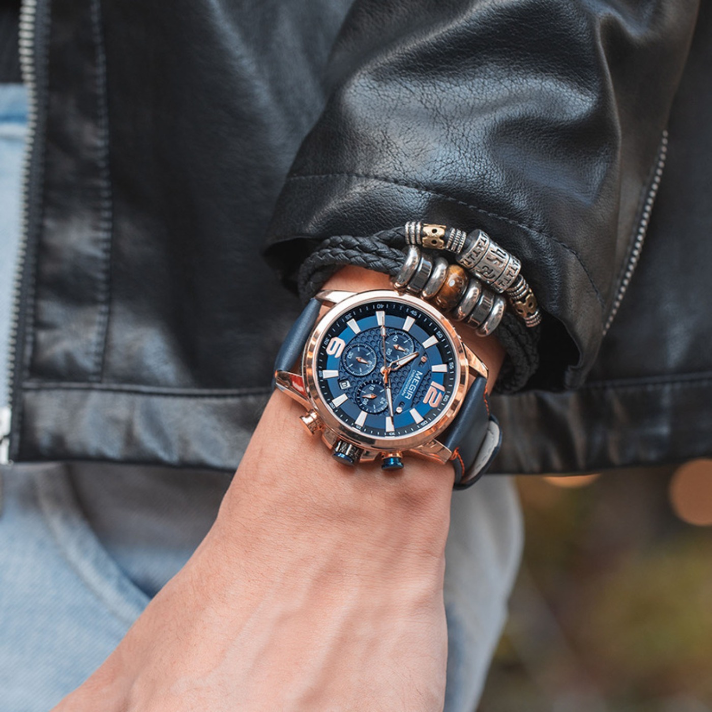 MEGIR 2020 Luxury Watches Men  - đánh giá và giá Luxury Watch Leather